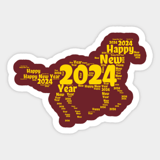 Happy New Year 2024 Sticker